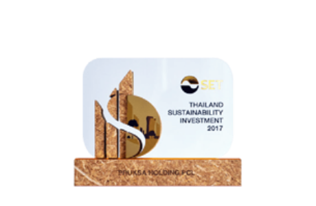 Thailand Sustainability Investment (THSI) 2017 for the second consecutive year
