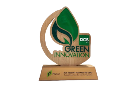 โล่เกียรติคุณผู้ร่วมขับเคลื่อนนวัตกรรมสีเขียวที่เลือกใช้ผลิตภัณฑ์ DOS