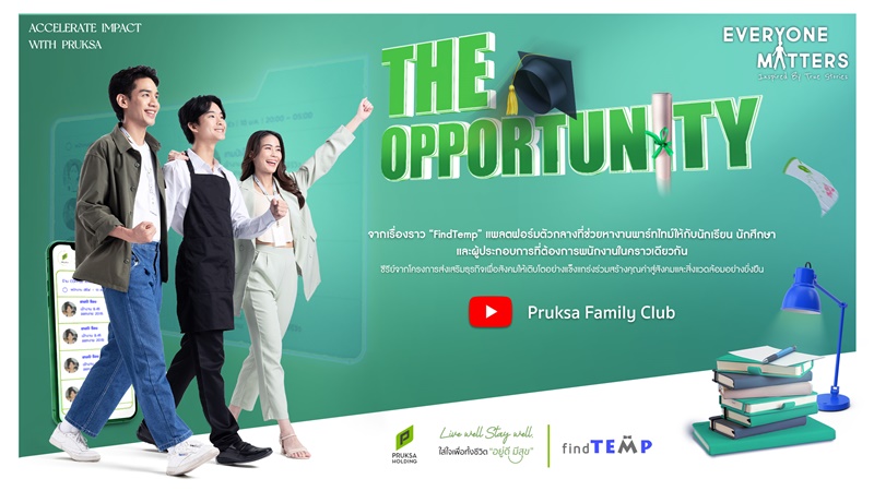 พฤกษา ส่งซีรีส์ Everyone Matters ตอนพิเศษ  เรื่องจริงจากโครงการ Accelerate Impact with PRUKSA สู่คอนเทนต์น้ำดี  สะท้อนหลุมพลางงานพาร์ตไทม์คนวัยเรียน 