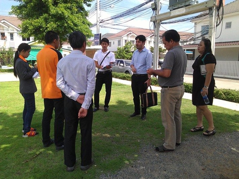 Pruksa Real Estate led the team to survey Baan Pruksa 70, a prototypical site in Bangkok Green Commu